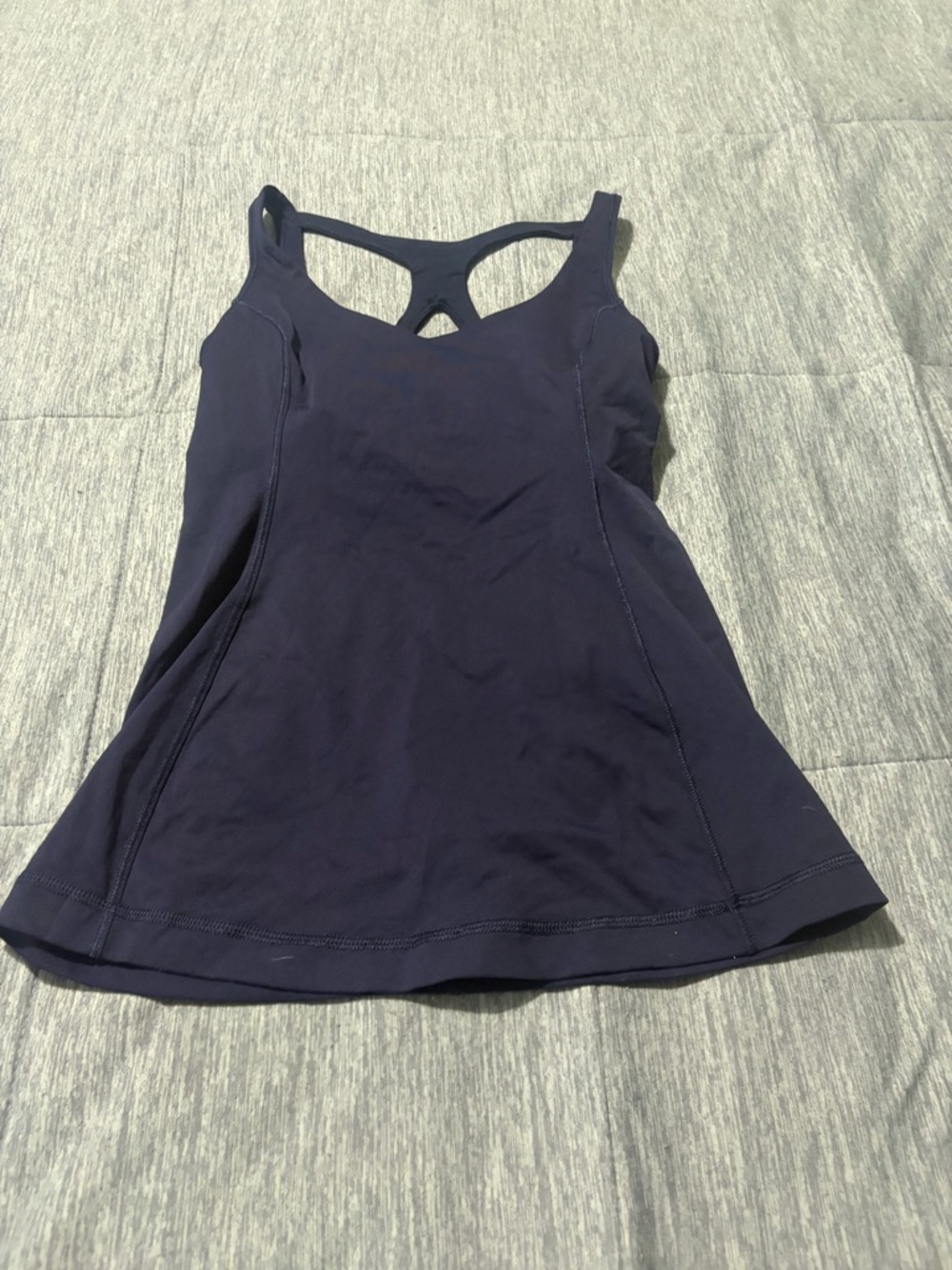 Lululemon Women's Navy Athletic Tank Top - Racerback Activewear